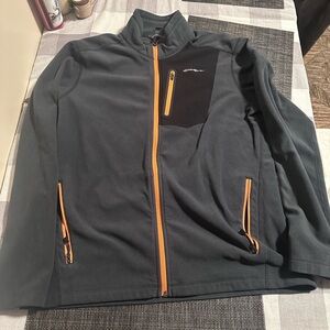 Eddie Bauer  Grey First Ascent, Mens Fleece Jacket, Full Zip, Large